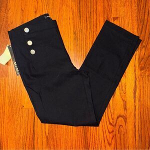 XOXO NWT Black Slim Fit Button-Front Pants Size 9/10